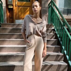 Aritzia The Group Babaton Circuit Merino Wool Polo Sweater